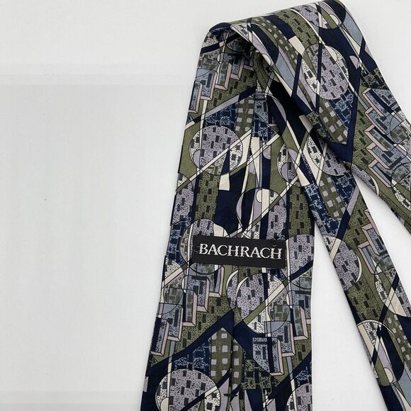 Bachrach Silk Mens Neck Tie‎ Abstract USA Made Martin Wong Screenplay Lot of 2 - Picture 10 of 10